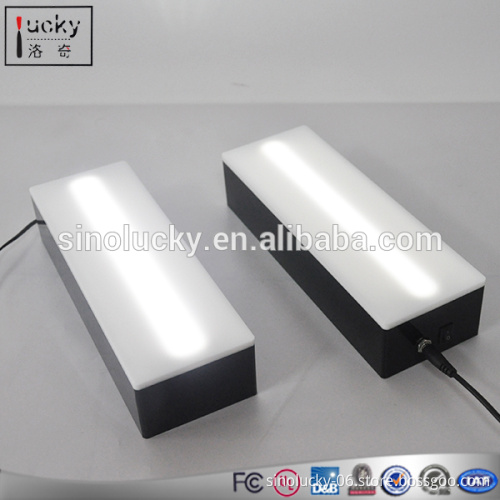 Square Acrylic Menu Holder Led Light Base Display For Customized